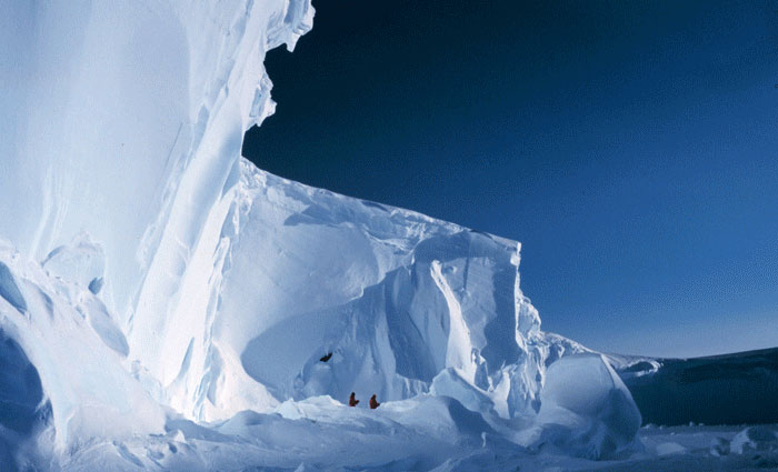 Photo of the Ross Ice Shelf in Antarctica